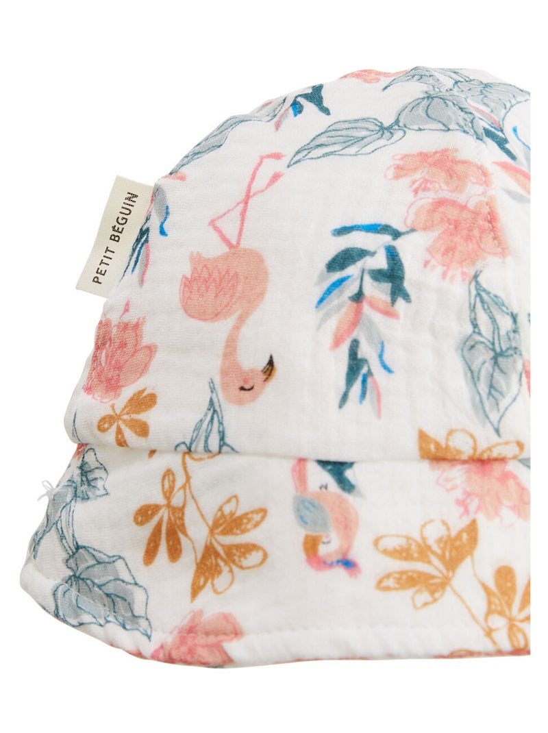 Bob bébé en gaze de coton Flamingo Ecru - Kiabi