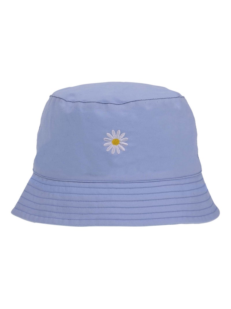Bob bob brodé coton bio Bleu turquoise - Kiabi