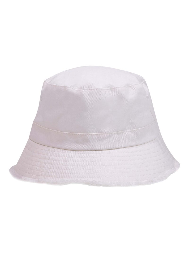 Bob bob frangé unisex Blanc - Kiabi
