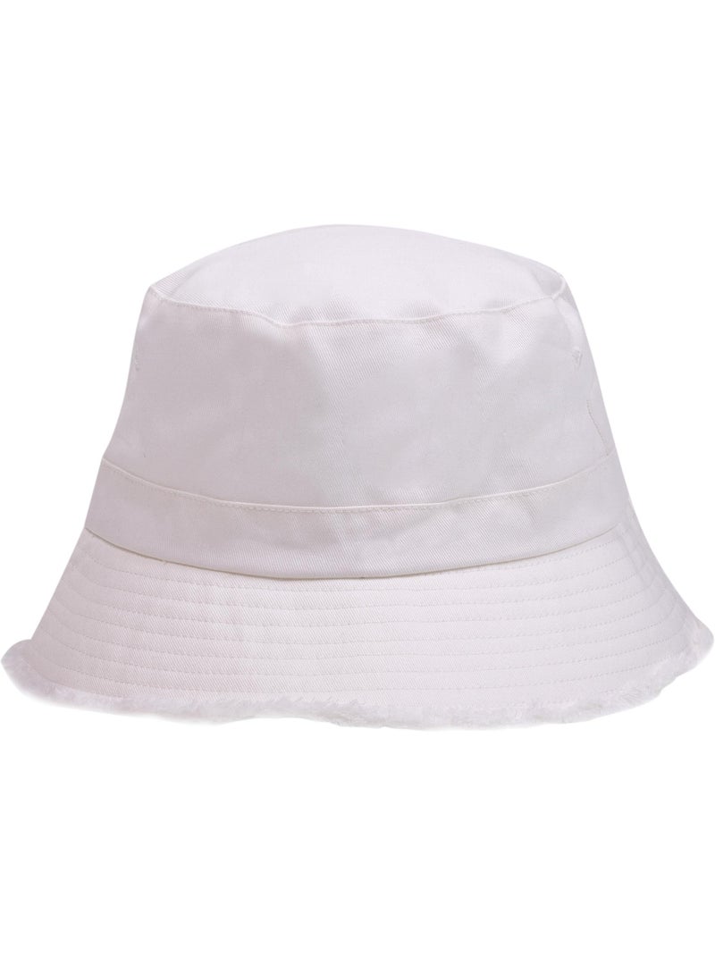 Bob bob frangé unisex mixte adulte isotoner Blanc - Kiabi
