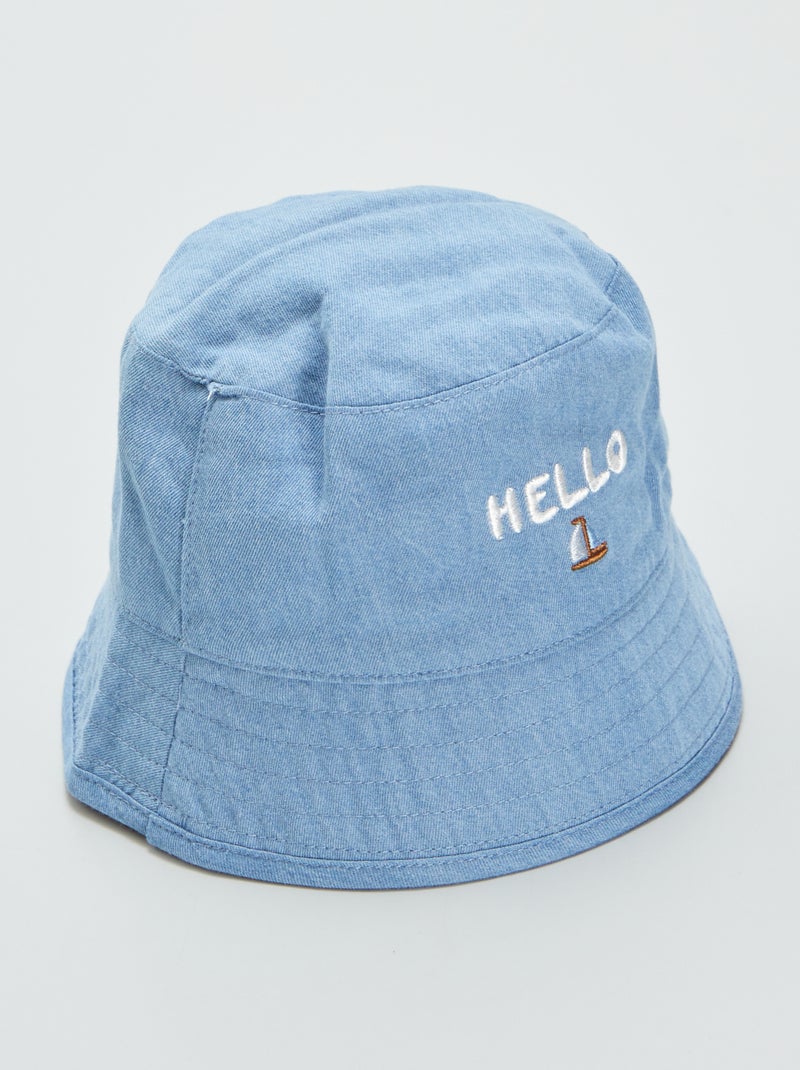 Bob brodé 'hello' Denim - Kiabi