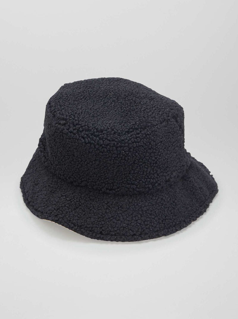 Bob effet moutonné Noir - Kiabi