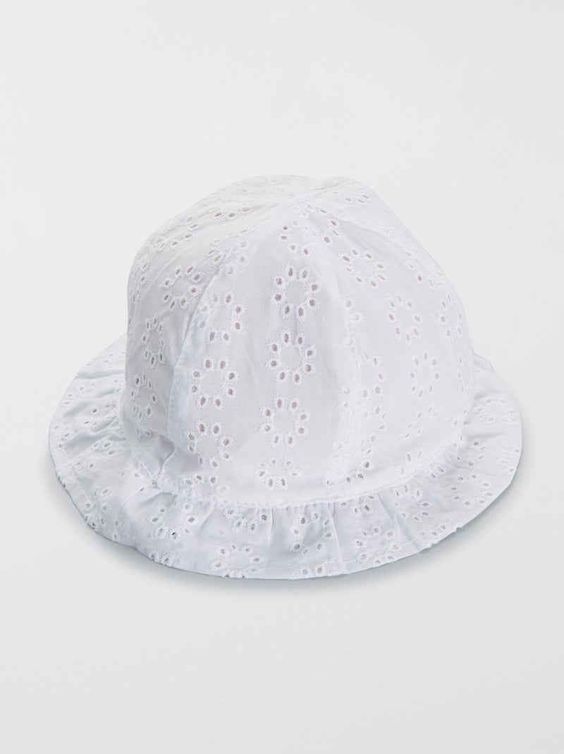 Bob en broderie anglaise blanc - Kiabi