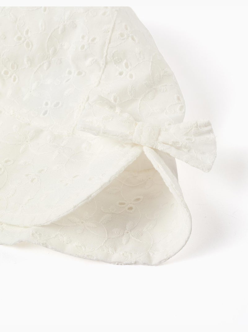 Bob en coton avec broderie anglaise Beige clair - Kiabi