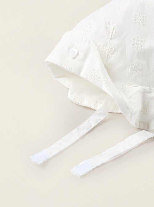 Bob en coton avec broderie anglaise - Kiabi