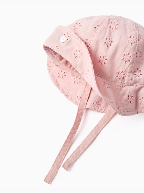 Bob en coton avec broderie anglaise - Kiabi