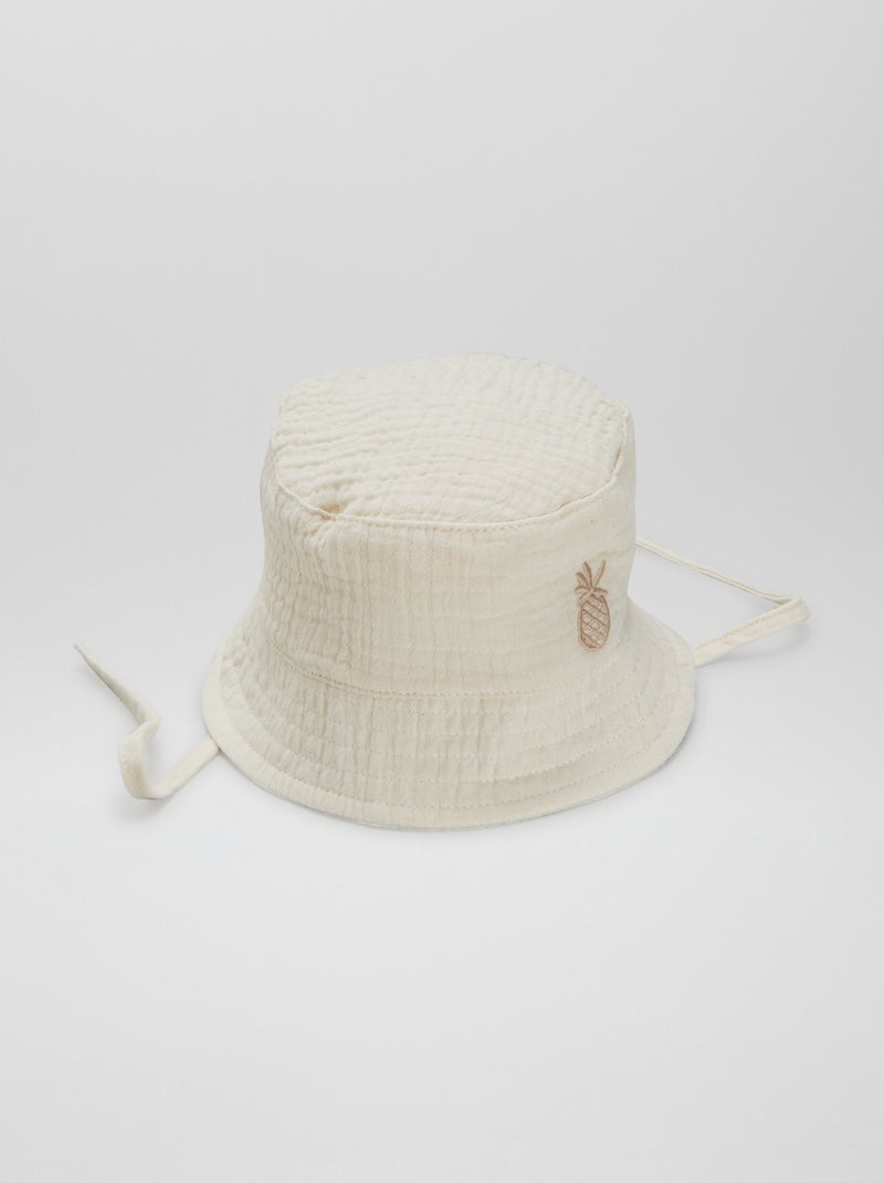 Bob en gaze de coton Beige - Kiabi