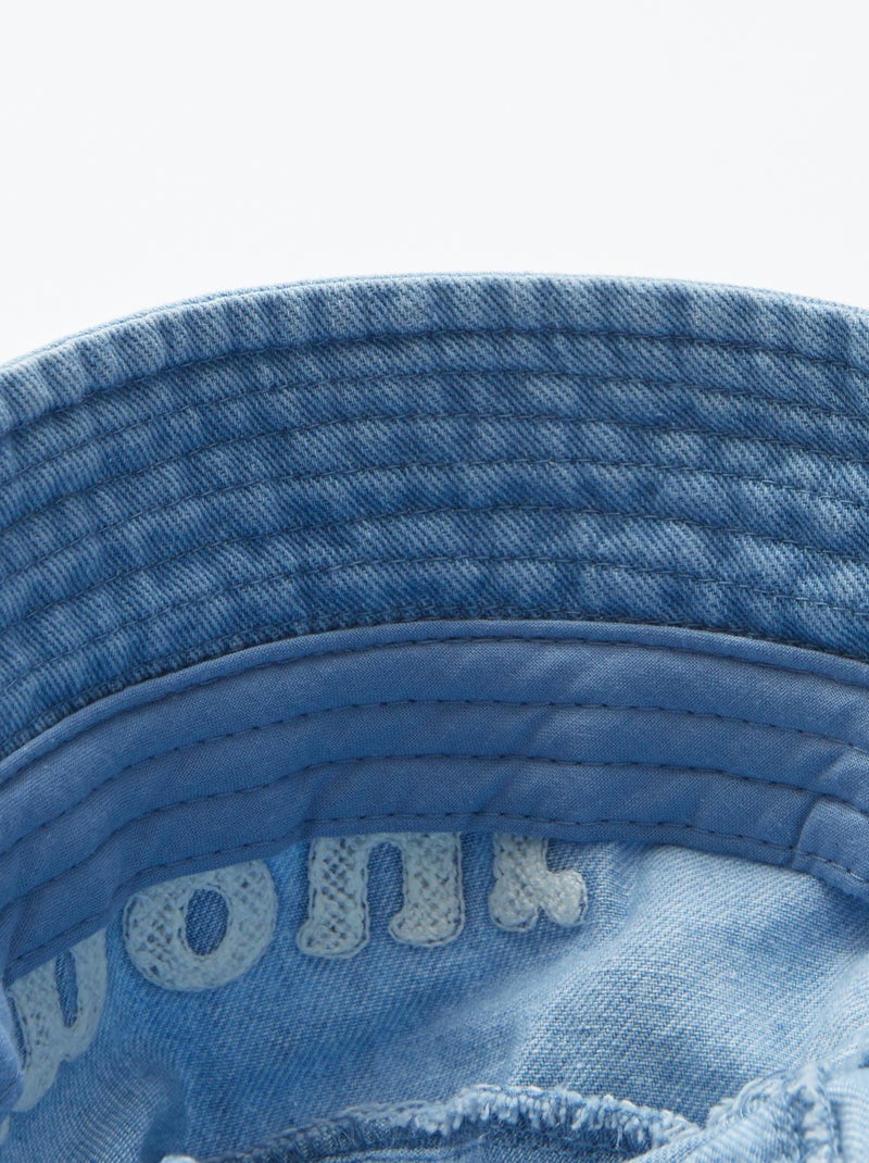 Bob en jean avec maille bouclette BLEU - Kiabi