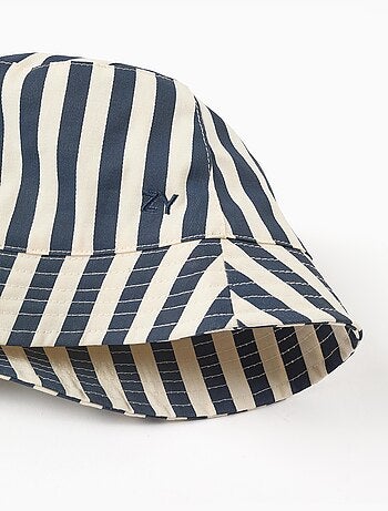 Bob en lin à rayures