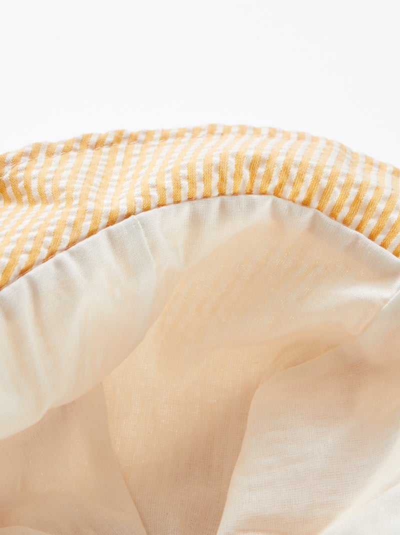 Bob en maille gaufrée JAUNE - Kiabi