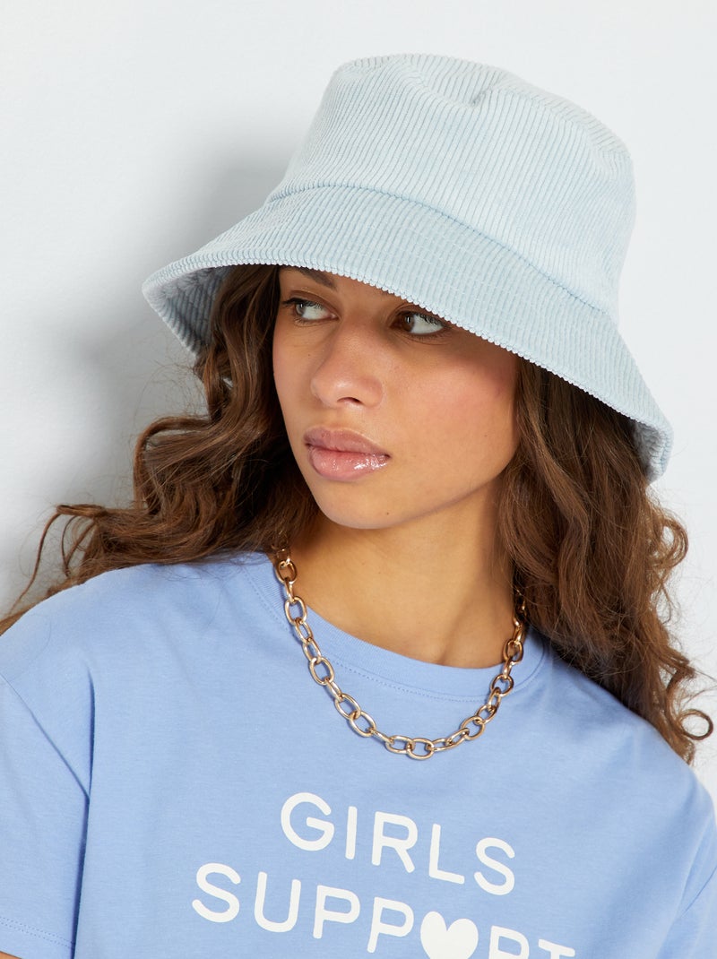 Bob en velours bleu - Kiabi