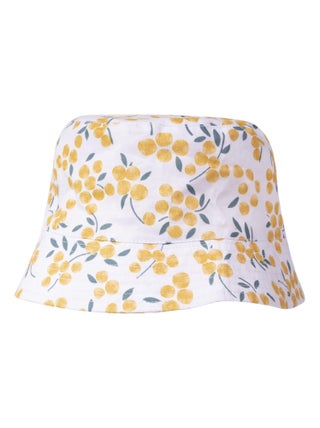 Bob enfant 4-8 ans imprimé fleurs jaunes Isotoner