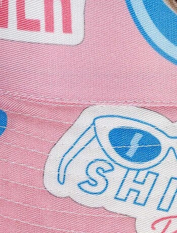Bob Enfant Bucket - Barbie Malibu - Rose - Taille Unique