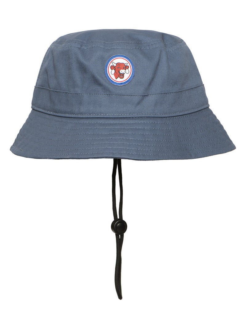 Bob homme en coton avec lacet La Vache Qui Rit Cow Freegun Bleu - Kiabi