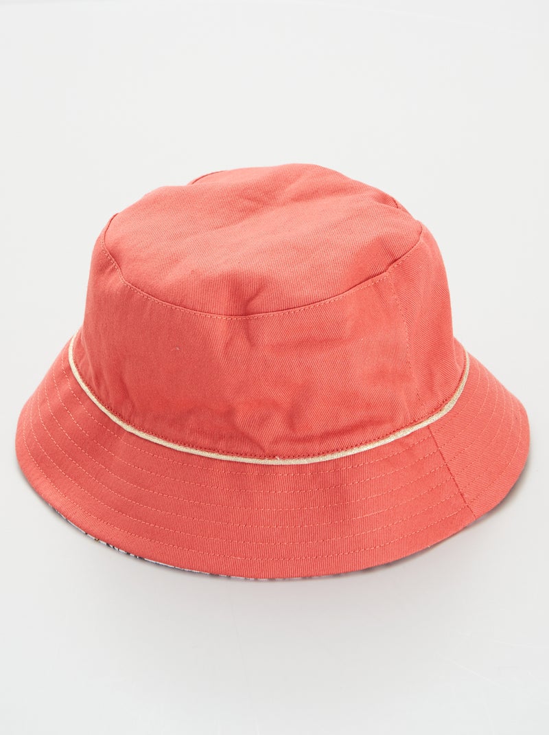 Bob imprimé réversible rouge framboise - Kiabi