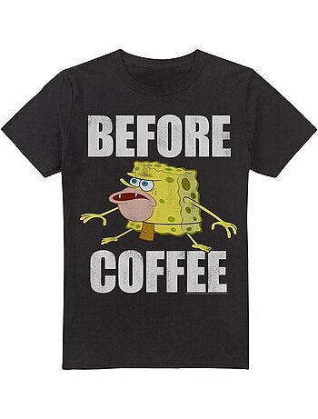 Bob l'éponge - T-shirt BEFORE COFFEE MEME
