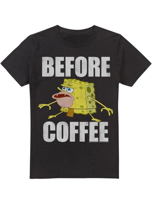 Bob l'éponge - T-shirt BEFORE COFFEE MEME - Kiabi