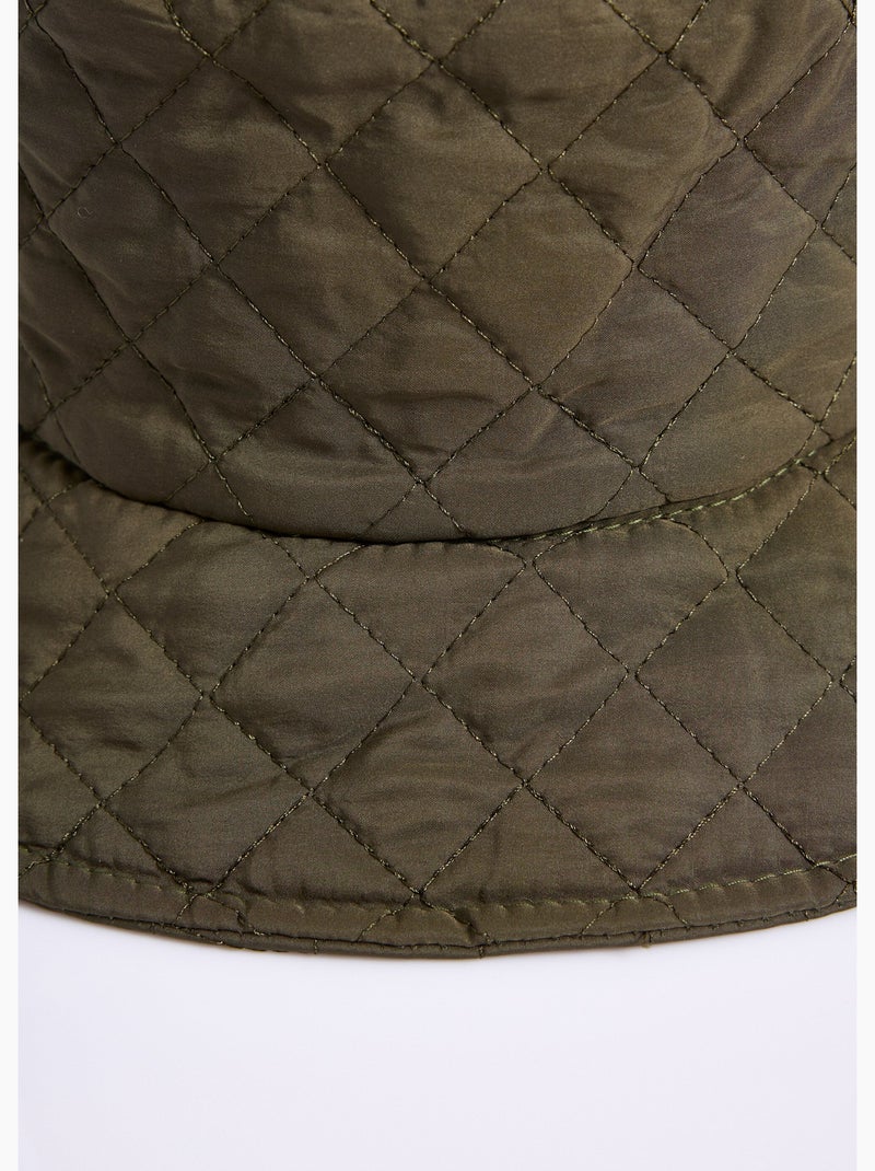 Bob matelassé avec surpiqures Kaki - Kiabi