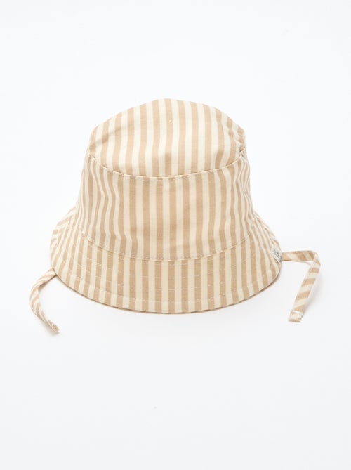 Bob rayé en coton - Kiabi