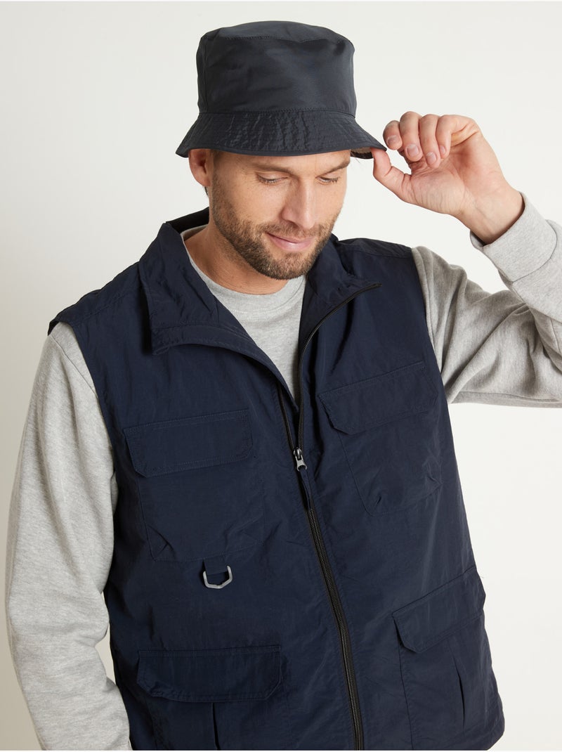 Bob réversible homme - DAXON Gris Bleu marine Gris - Kiabi