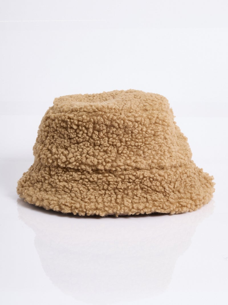 Bob réversible maille bouclette/matelassé Beige - Kiabi