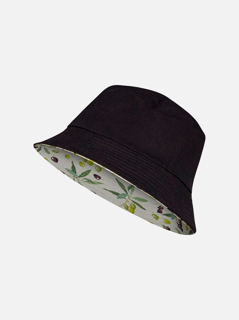 Bob Réversible Olives Beige/Vert - Kiabi