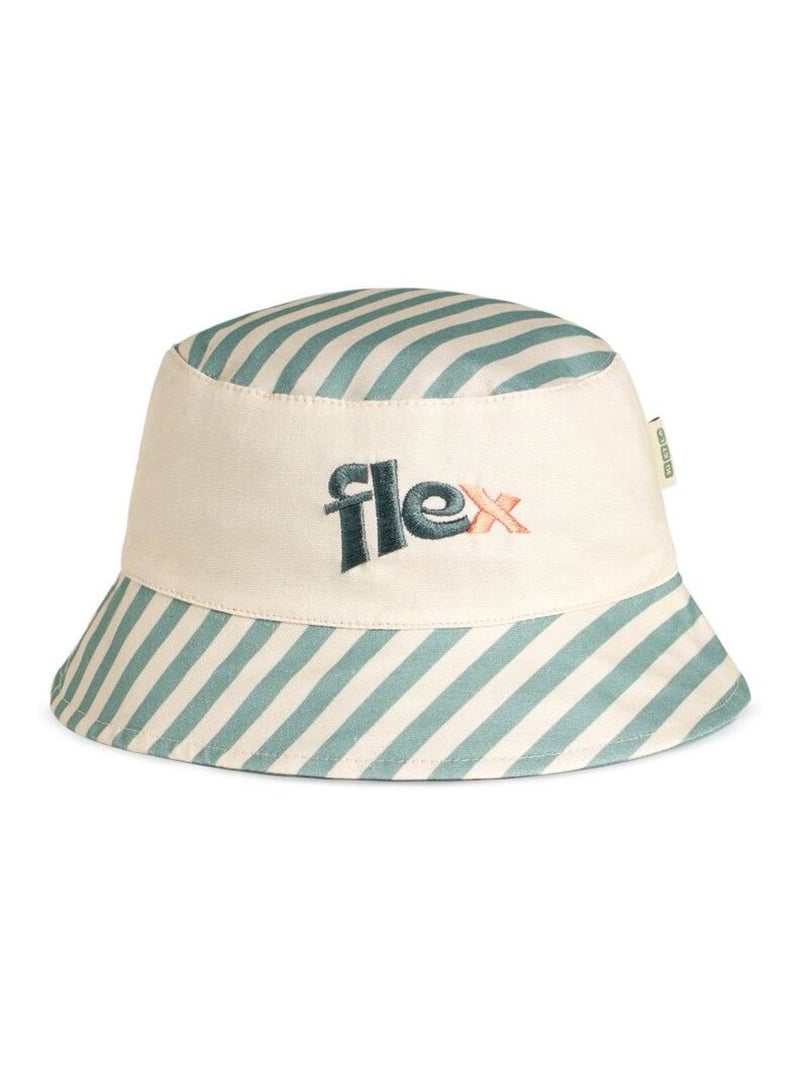 Bob réversible Vert sauge/Blanc cassé/Sable - Kiabi