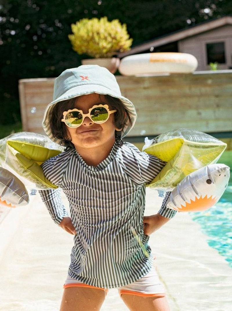 Bob réversible Vert sauge/Blanc cassé/Sable - Kiabi