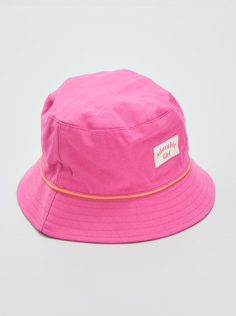 Bob uni avec patch cousu Rose - Kiabi