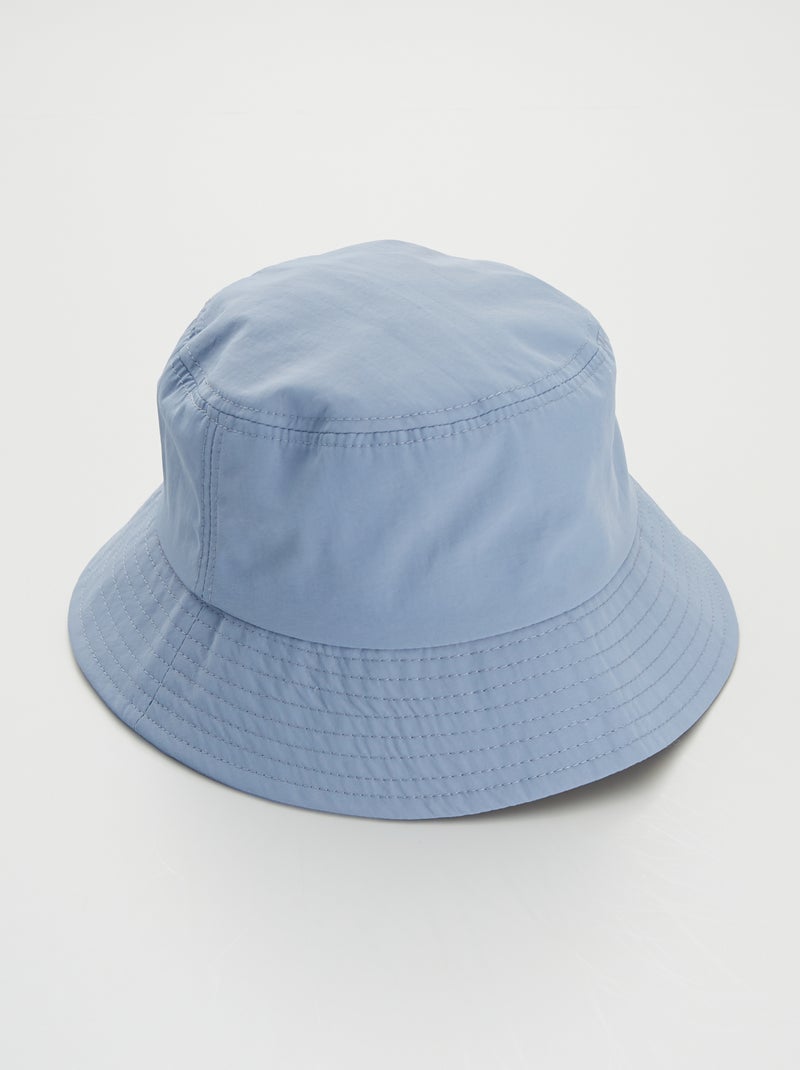 Bob uni en toile gris/bleu - Kiabi