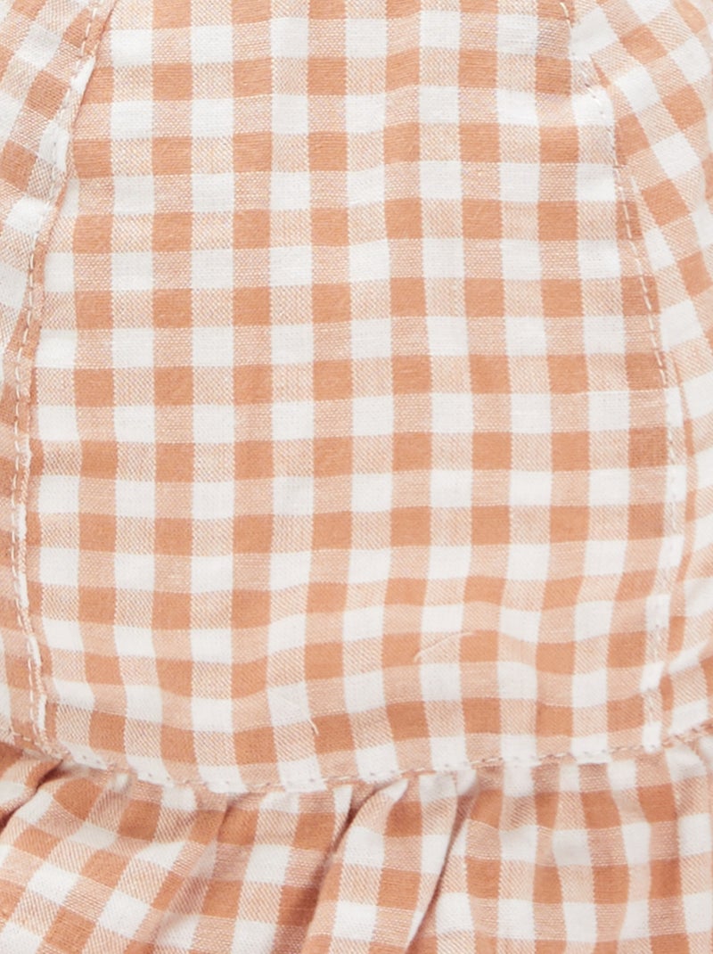 Bob volanté avec imprimé vichy BEIGE - Kiabi
