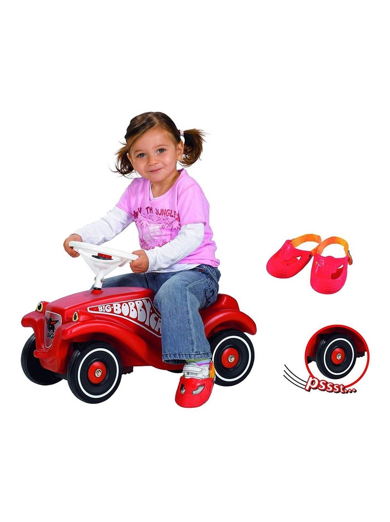 Bobby Car Set -Voiture avec roues silencieuses et protège-chaussures Rouge - Kiabi