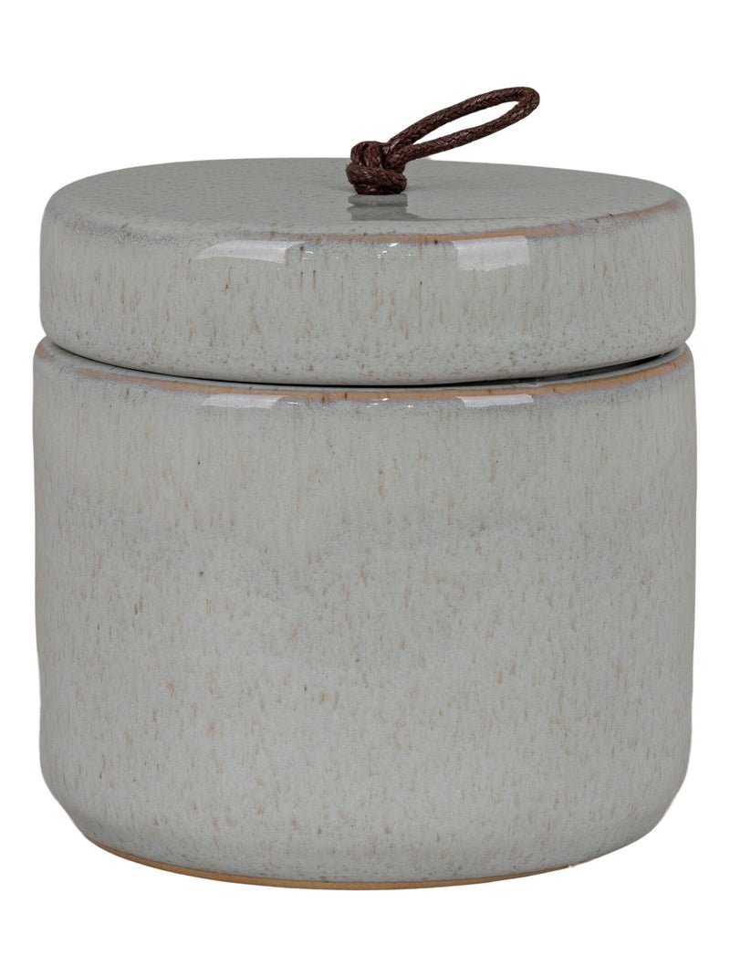 Bocal - Bocal, en céramique, avec couvercle, gris, rond, ø10,5x10 cm Gris - Kiabi