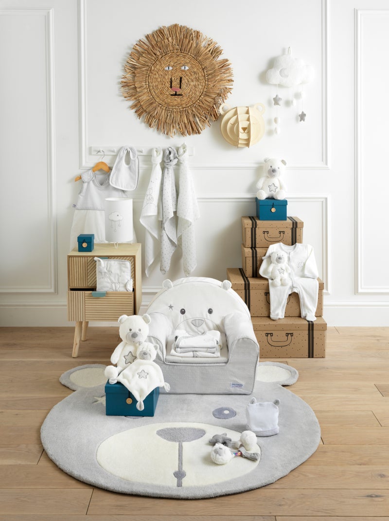 Bodies bébé à manches longues Lot de 2 - Blanc Gris - Kiabi