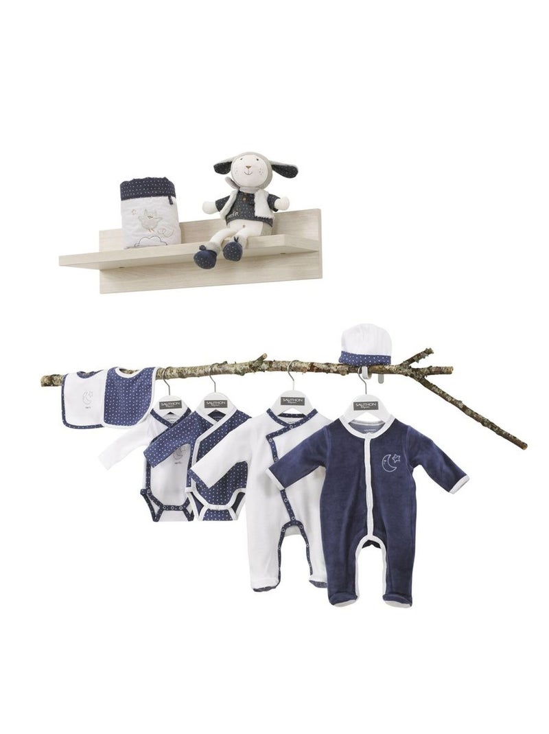 Bodies bébé à manches longues Lot de 2 - SAUTHON Blanc Bleu - Kiabi