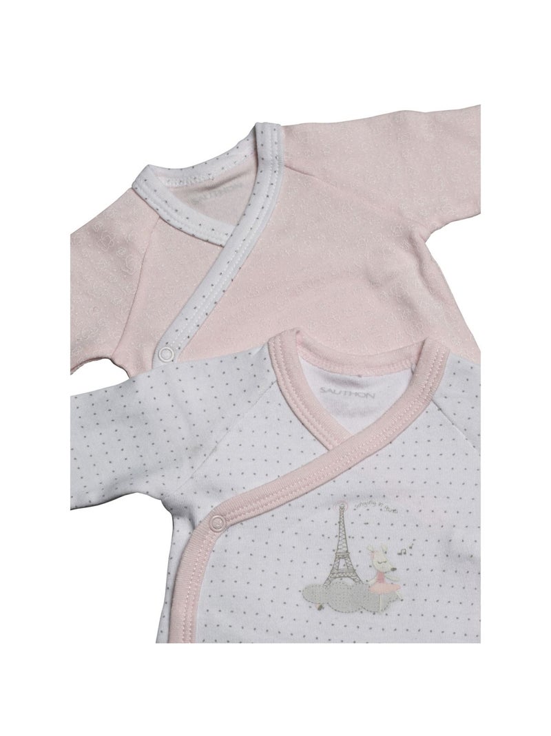 Bodies bébé à manches longues Lot de 2 - SAUTHON Rose - Kiabi
