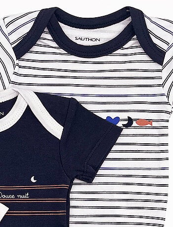 Bodies bébé croisés à manches courtes Lot de 3 - SAUTHON