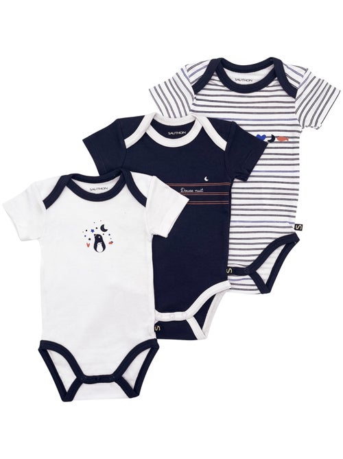 Bodies bébé croisés à manches courtes Lot de 3 - SAUTHON - Kiabi
