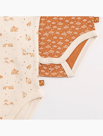 Bodies bébé croisés à manches courtes Lot de 3 - SAUTHON