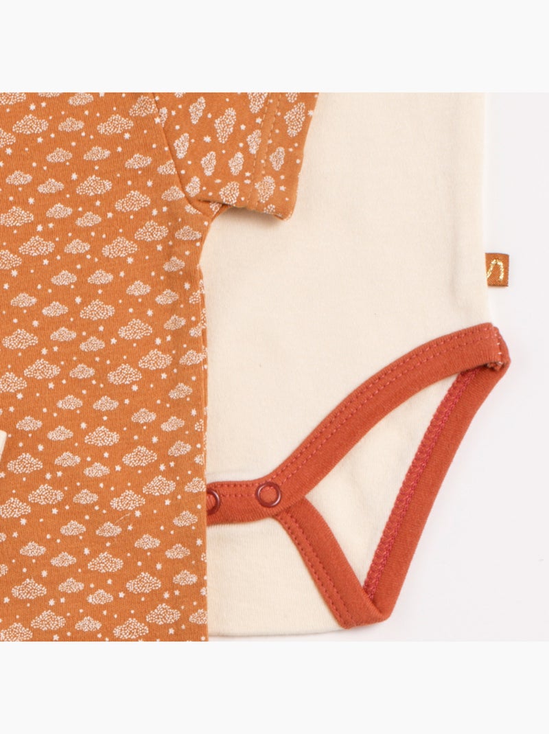 Bodies bébé croisés à manches courtes Lot de 3 - SAUTHON Marron - Kiabi