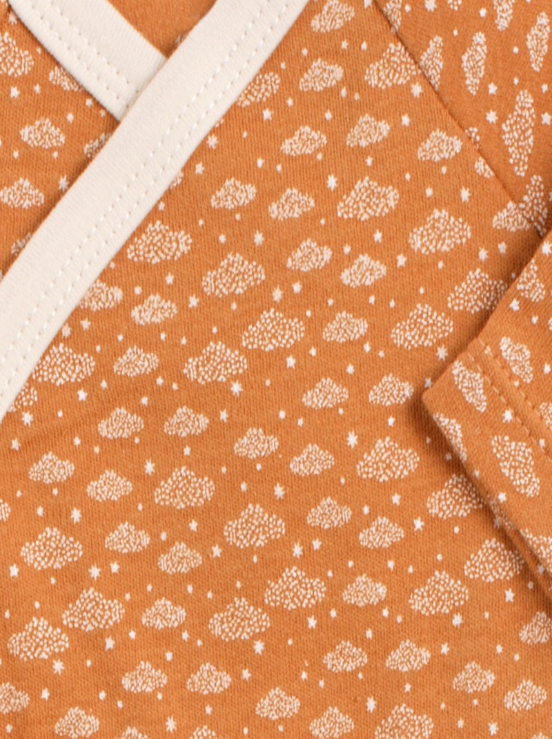 Bodies bébé croisés à manches longues Lot de 3 - SAUTHON Marron - Kiabi