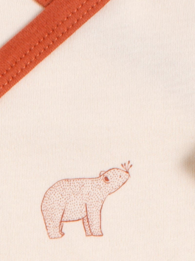 Bodies bébé croisés à manches longues Lot de 3 - SAUTHON Marron - Kiabi