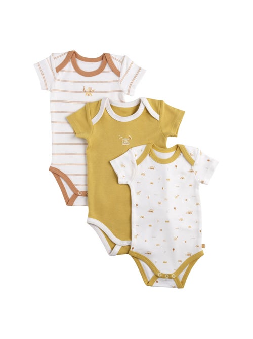 Bodies bébé en coton à manches courtes lot de 3 - SAUTHON - Kiabi
