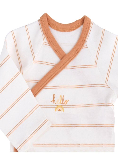 Bodies bébé en coton à manches longues lot de 3 - SAUTHON - Kiabi