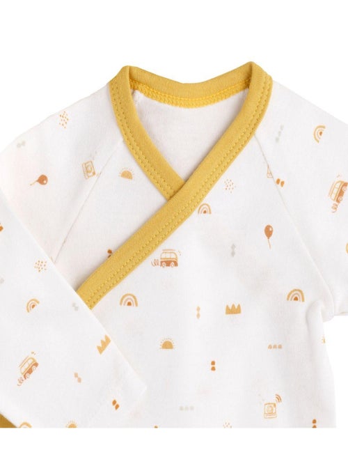 Bodies bébé en coton à manches longues lot de 3 - SAUTHON - Kiabi