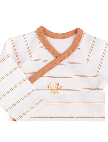 Bodies bébé en coton à manches longues lot de 3 - SAUTHON