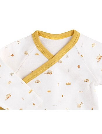 Bodies bébé en coton à manches longues lot de 3 - SAUTHON