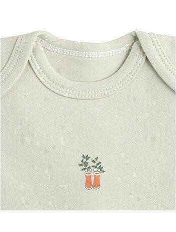 Bodies bébé manches courtes en coton lot de 3 - SAUTHON