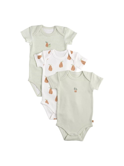 Bodies bébé manches courtes en coton lot de 3 - SAUTHON - Kiabi