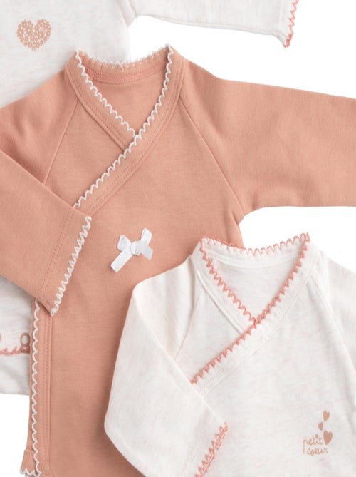 Bodies bébé manches longues en coton lot de 3 - SAUTHON - Kiabi